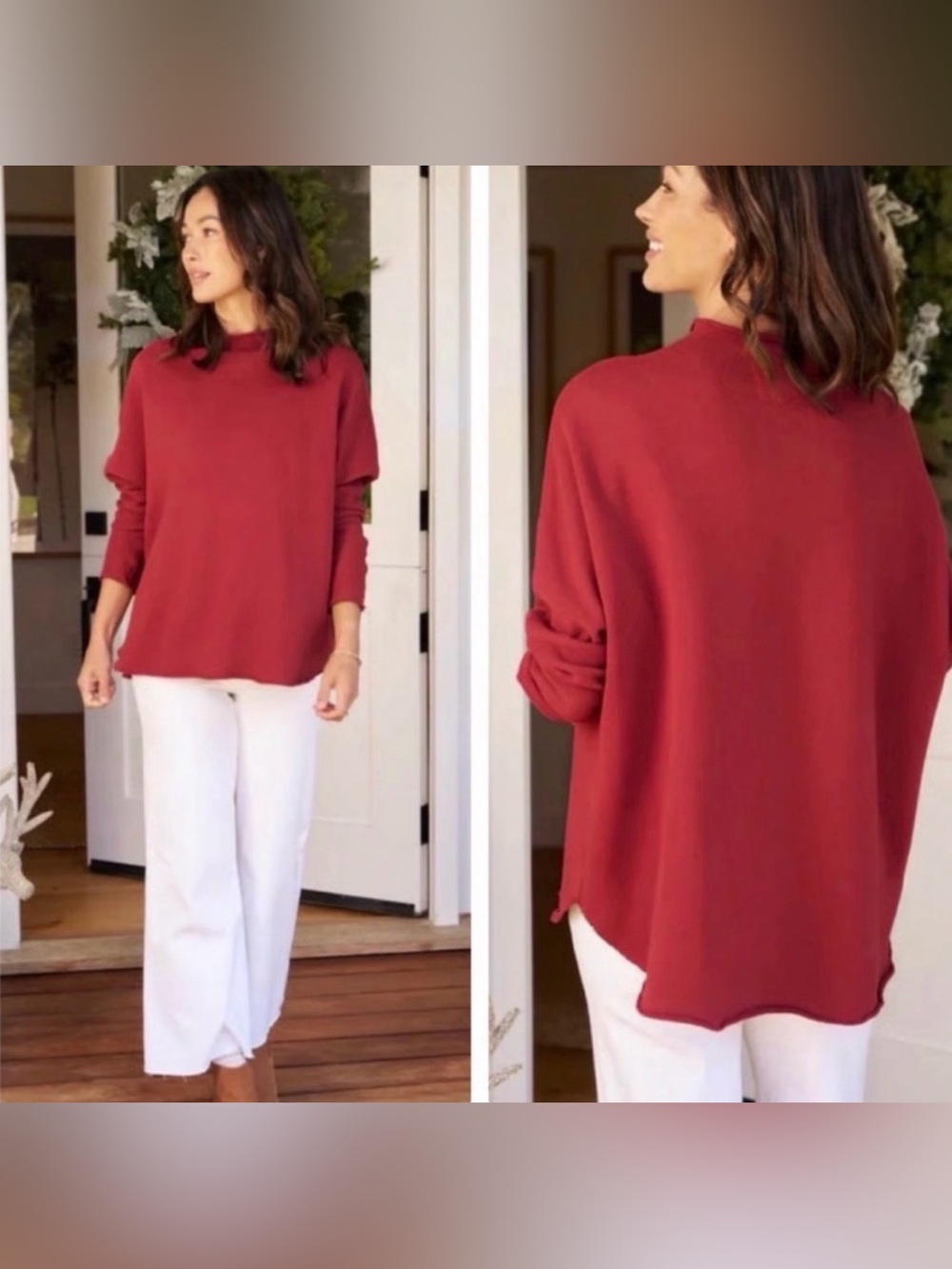 FRANK & EILEEN EFFIE Cranberry, Triple Fleece